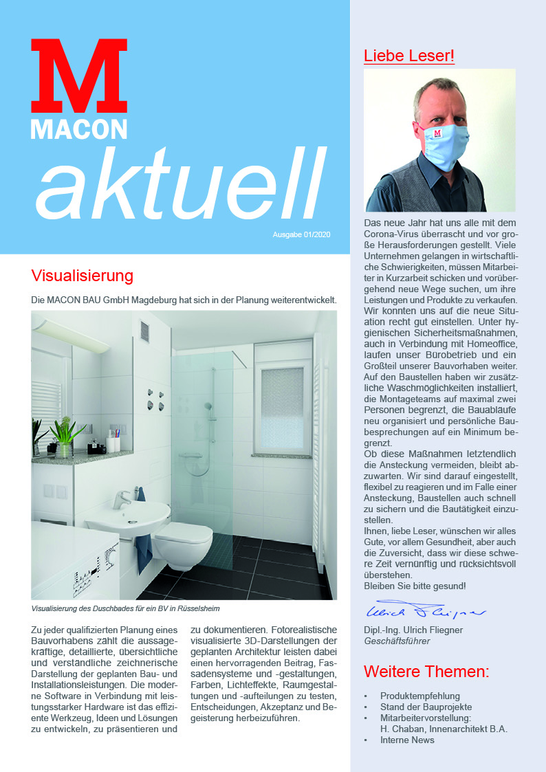 MACON-aktuell, Zeitschrift der MACON BAU GmbH Magdeburg