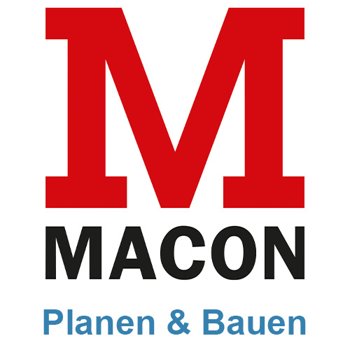 Logo und Untertitel der MACON BAU GmbH Magdeburg