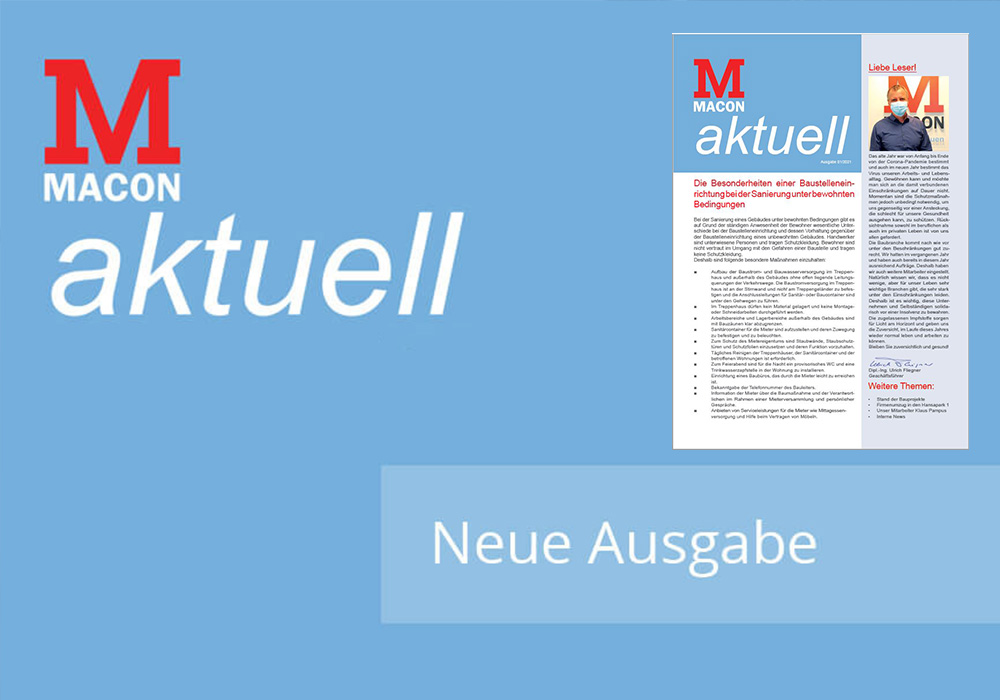 MACON-aktuell: Zeitung der MACON BAU GmbH Magdeburg