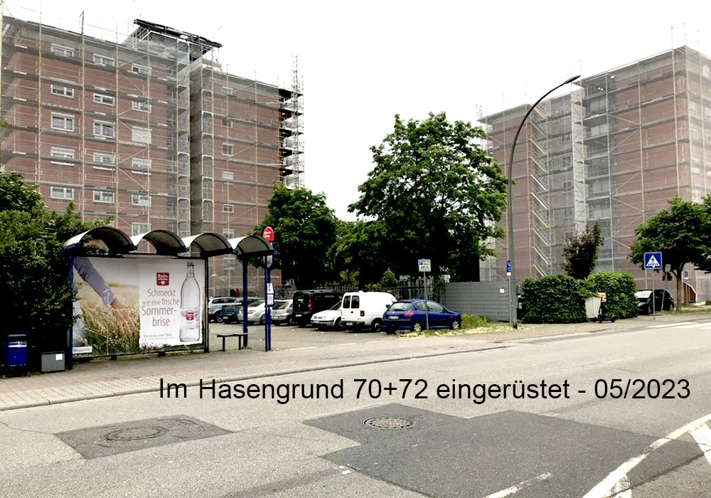 Hochhäuser in Rüsselsheim, am Hasengrund, energetische Sanierung durch die MACON BAU GmbH Magdeburg